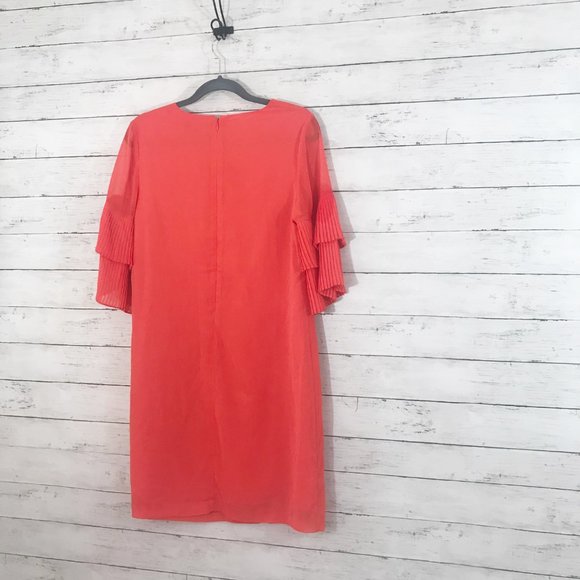 NWT Sam Edelman Tiered Ruffle Sleeve Sheath Dress - Picture 4 of 6